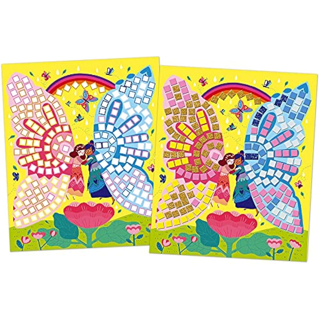 Janod Fairies Foam Mosaics Creative Kit – Kids Educational Art Set