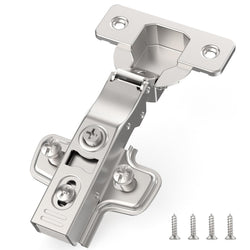 Furniware 10 Pack 3D Full Overlay Soft Close Concealed Cabinet Hinges