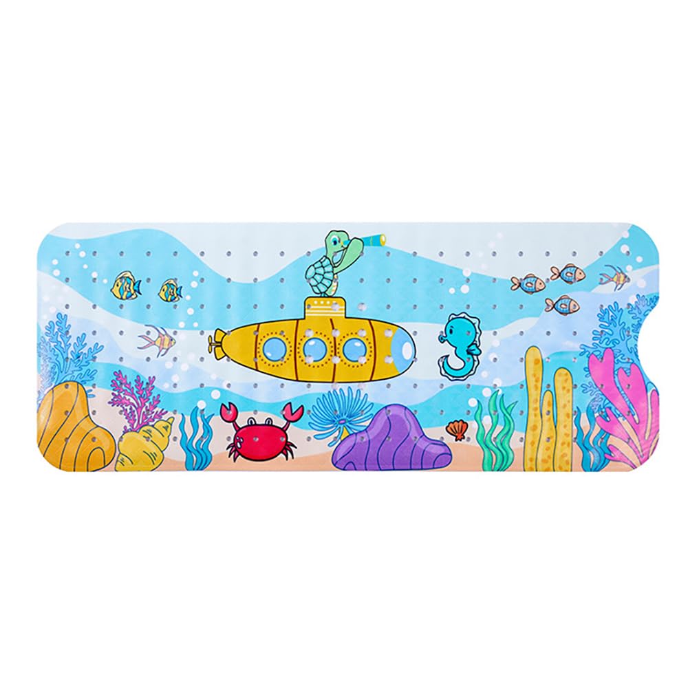Bathsafe Kids Extra Long Non-Slip Bath Mat – Cartoon Print 100x40cm