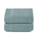 RIZO Top Towel – Set of 2 Combed Cotton Hand Towels – Aqua Green