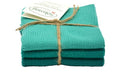 Solwang Knitted Cotton Cleaning Cloths – Turquoise Green Set of 3