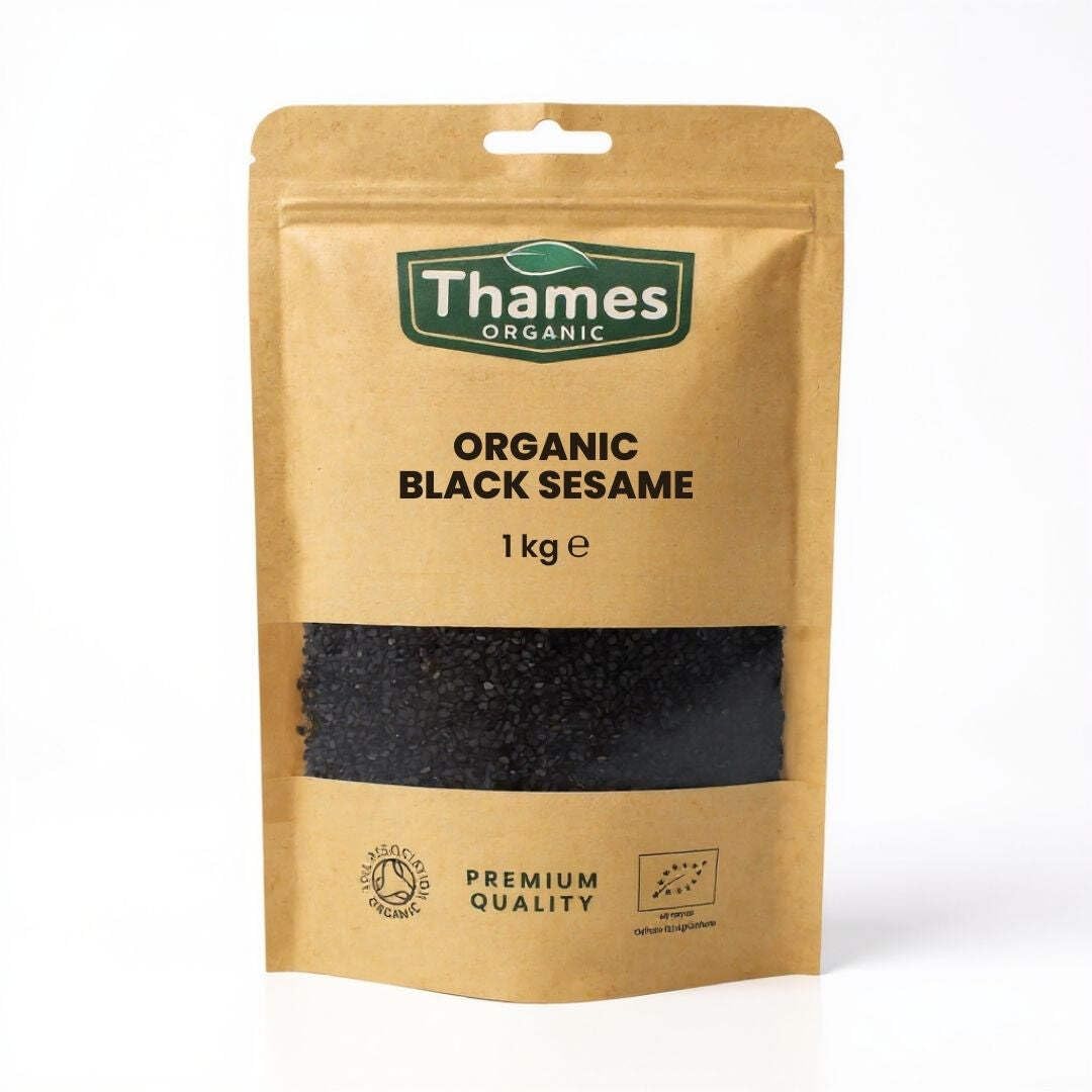 Jolof Store Organic Black Sesame Seeds – 1kg Raw, Vegan & Non-GMO