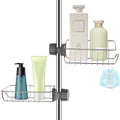 UHAPEER 2-Pack No-Drill Shower Caddy | Stainless Steel Bathroom Shelf