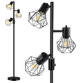HiBay Industrial LED Floor Lamp – Stepless Dimmable 3-Light Tree Lamp