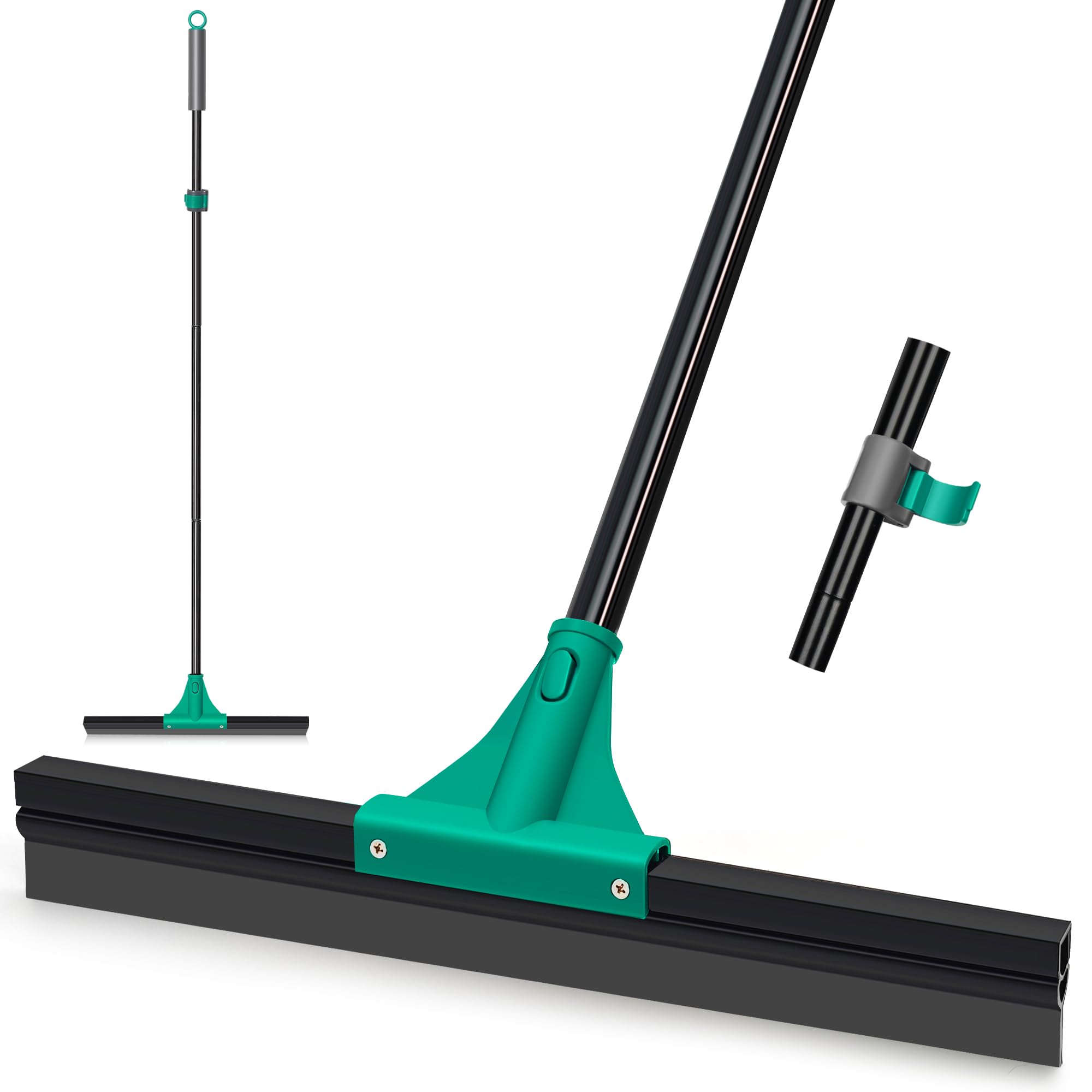 JEHONN Heavy Duty Floor Squeegee | 148cm Long Handle Rubber Scraper