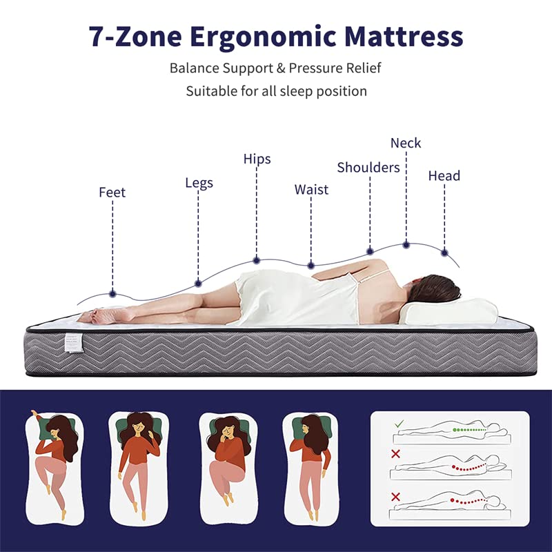 Good Nite Double Mattress 4FT6 - Memory Foam Hybrid Spring Mattress