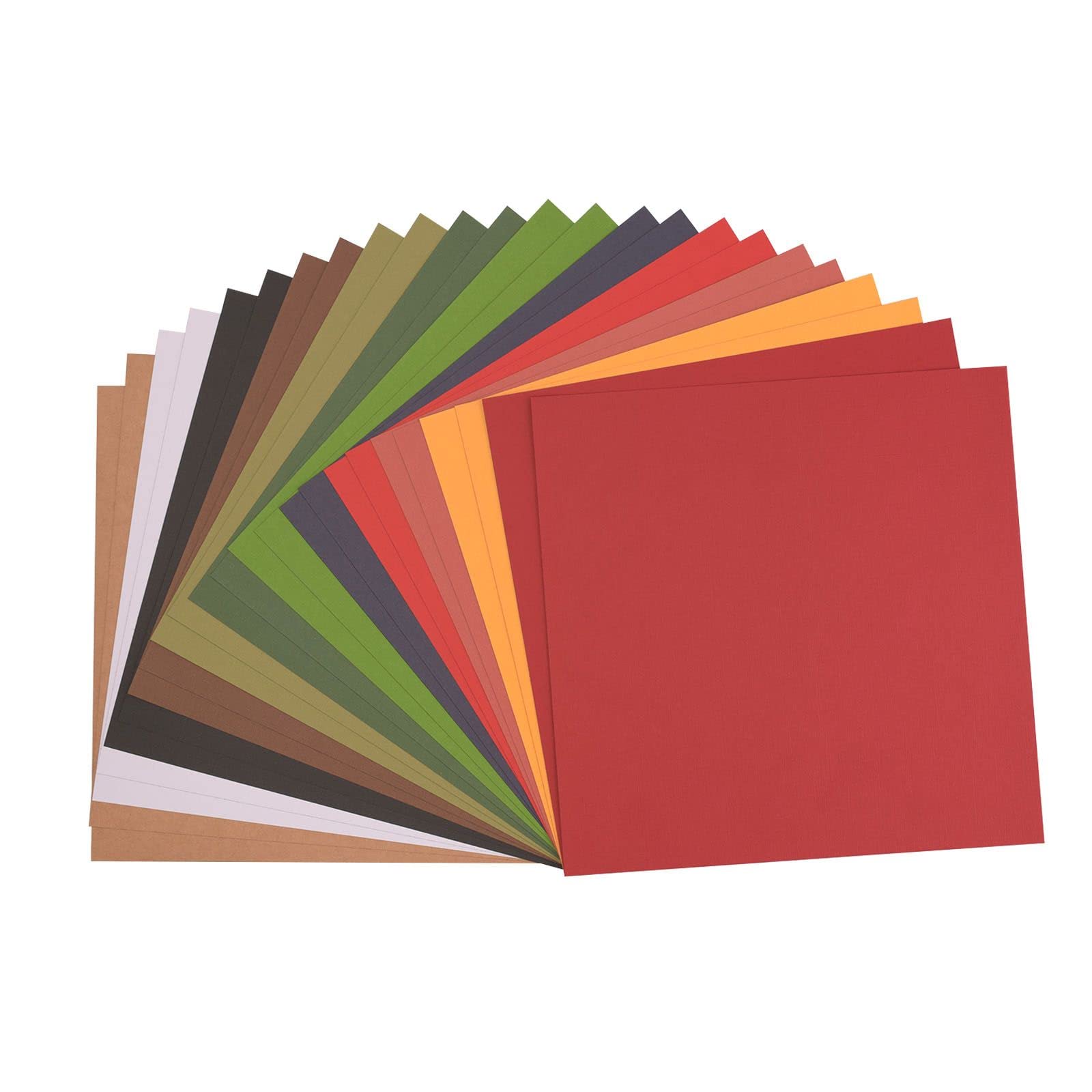 Florence Christmas Cardstock – 12x12 Linen Textured Paper, 24 Sheets