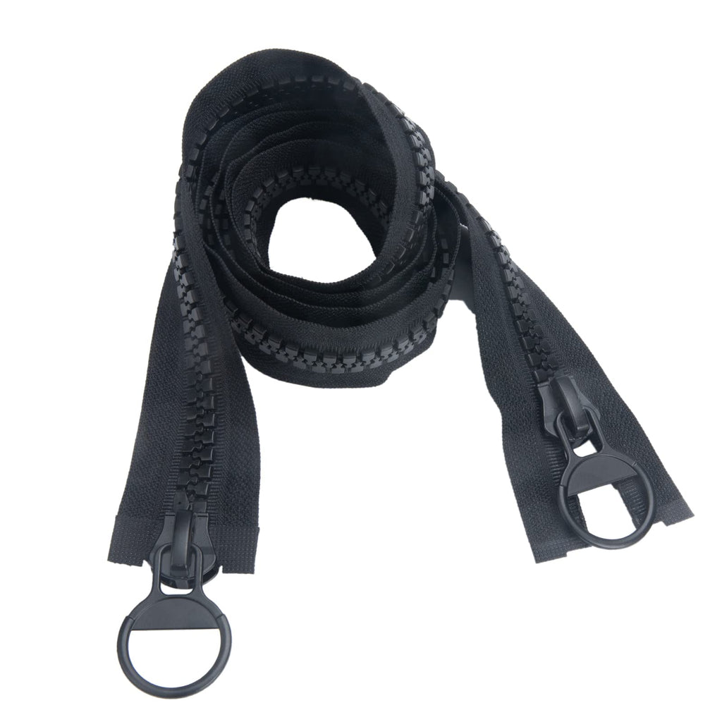 Zip Plastic 2 Way 80 cm #15 Large Divisible Black Zip for Coat Down Jacket Jackets TXZWJZ 80 cm, 2 Ways LL-80