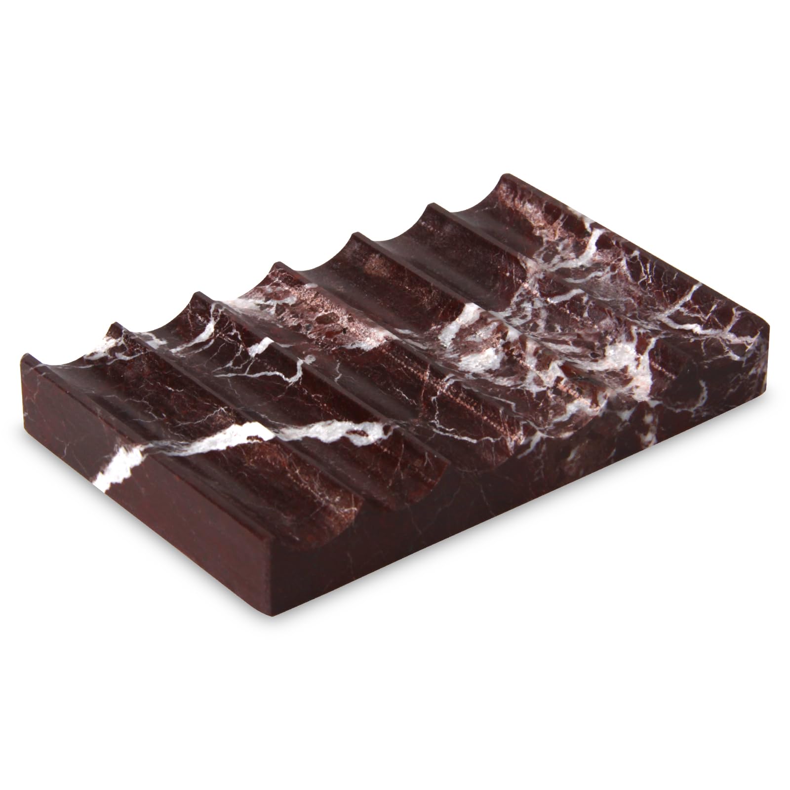 Marble Soap Dish – Rosso Lepanto Stone Tray for Bathroom