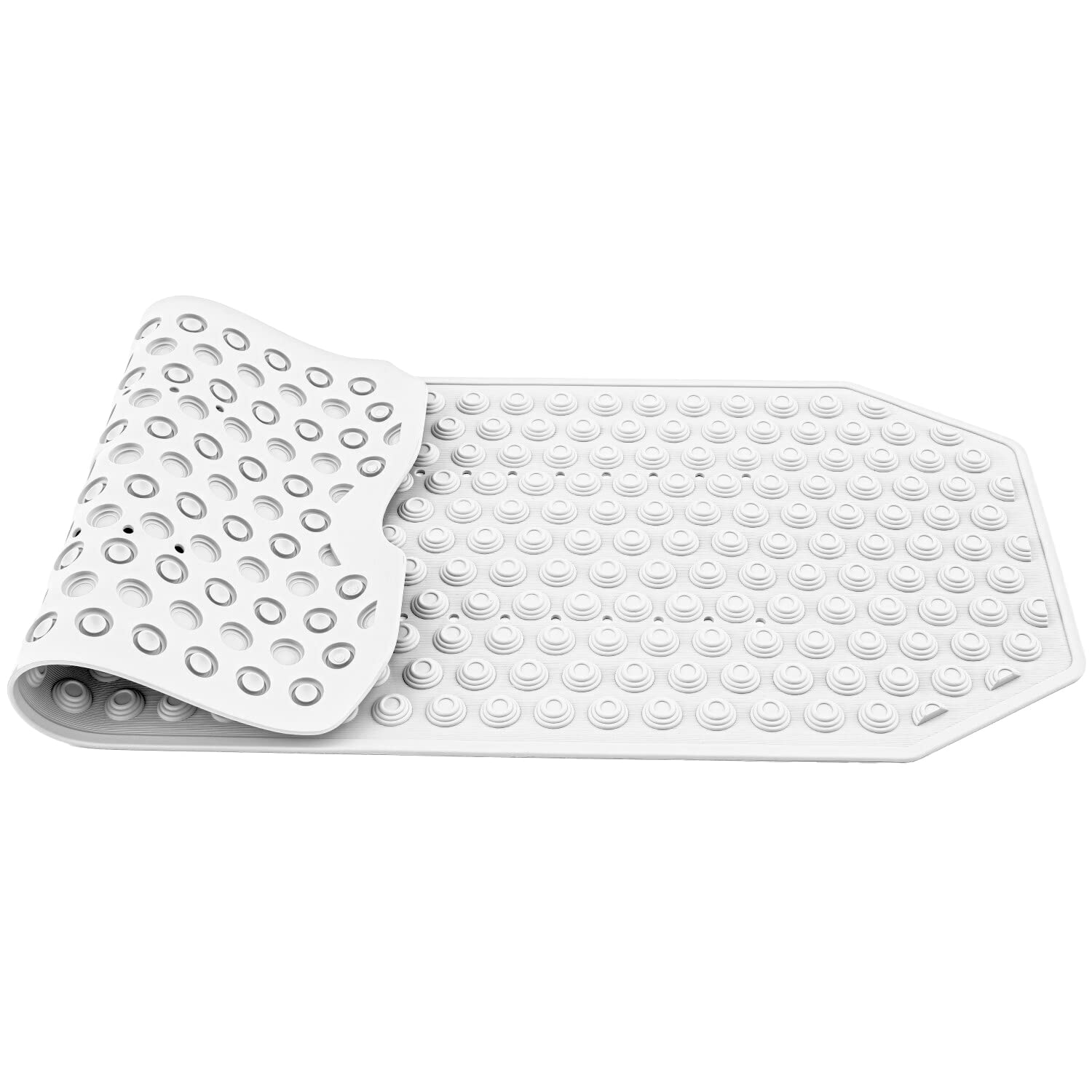 Tatkraft Secure Non-Slip Bath Mat – White Anti-Mold Rubber – 40x103cm