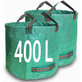 Singwow Heavy Duty Garden Waste Bags | 400L Reusable Leaf Sacks (2 Pack)