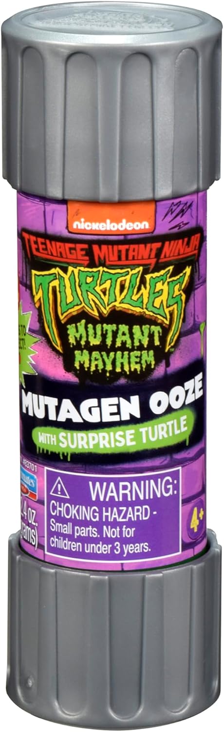 TMNT Mutant Mayhem Mutagen Ooze Canister – Mystery Slime Toy by Snaps