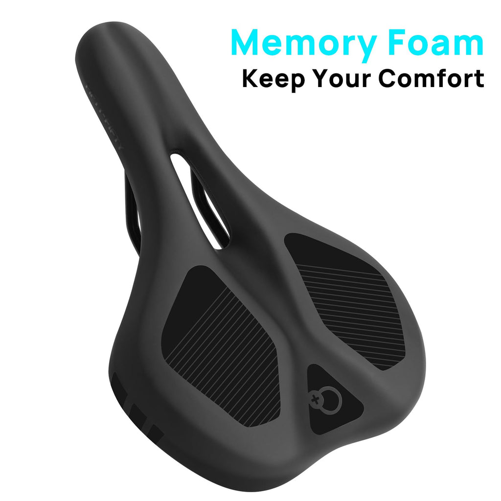 FIFTY-FIFTY Mountain Bike Saddle | Memory Foam Waterproof Bicycle Seat