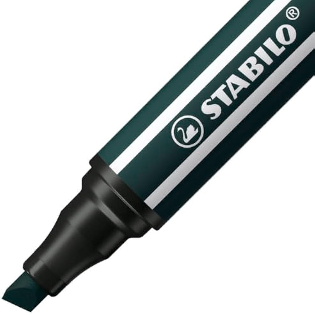 STABILO Pen 68 MAX Chisel Tip Premium Fibre-Tip Pens - 24 Assorted Colours