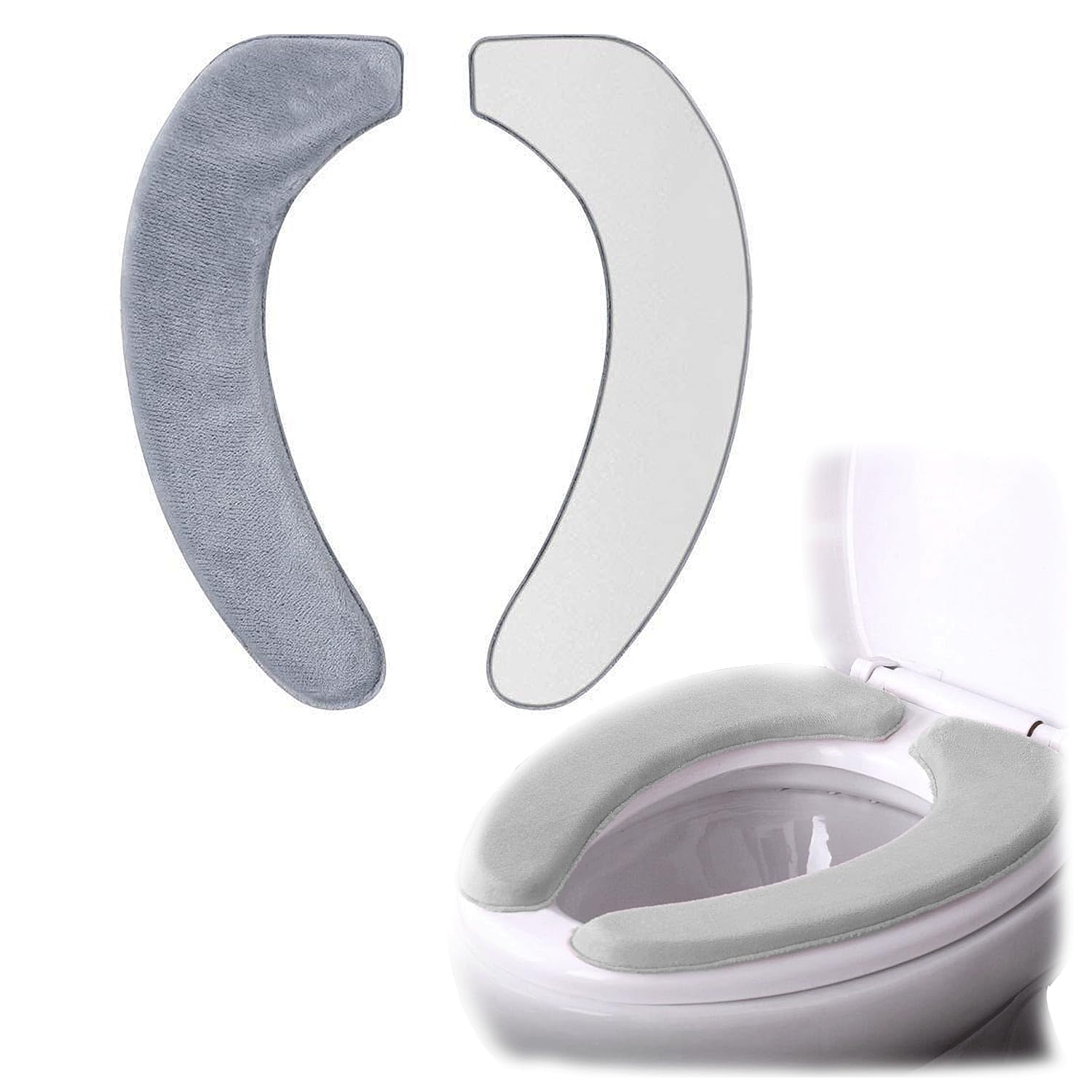 Jolof Store Self-Adhesive Memory Foam Toilet Seat Covers – Washable 2-Pack