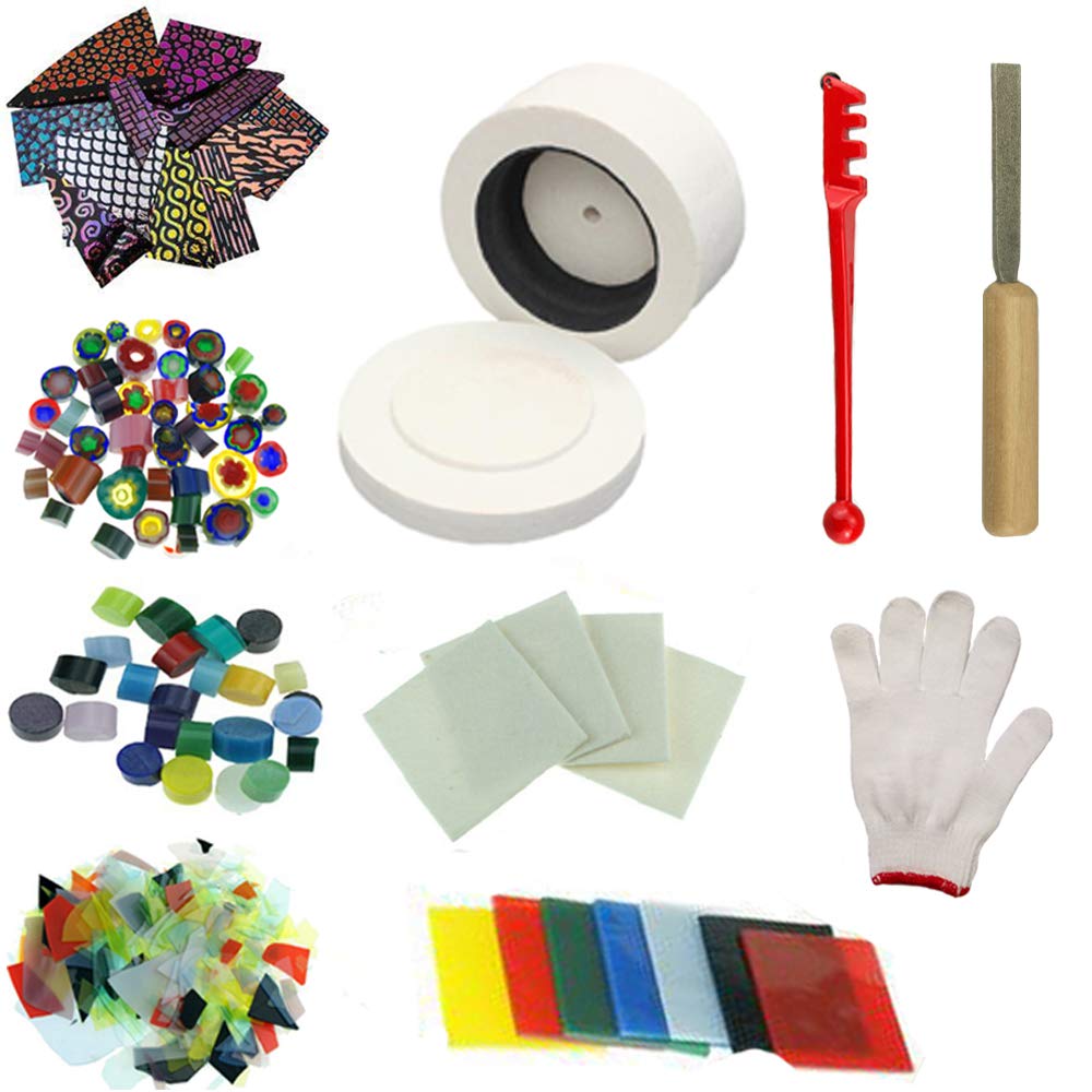 Jiajie Microwave Kiln Kit - 10 Piece DIY Glass Fusing Jewelry Making Set