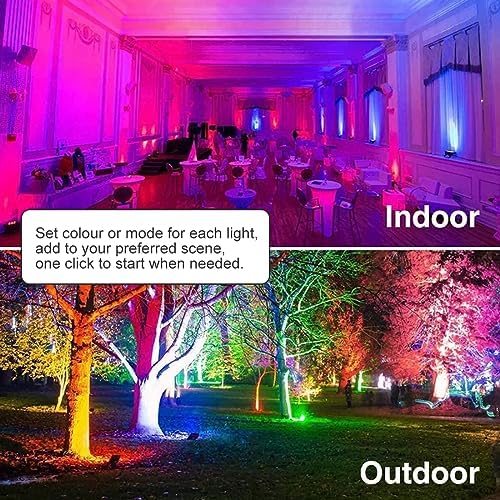 Mobri Smart LED Floodlight – 50W RGB & Warm White IP66 Waterproof, 2 Pack
