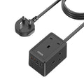 FDTEK Cube Extension Lead 3M - 3 AC Outlets & 4 USB Ports Power Strip