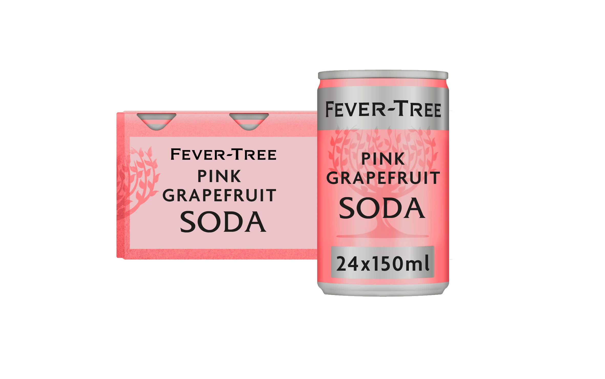 Fever-Tree Pink Grapefruit Soda - Premium Mixer - 24 x 150ml Cans