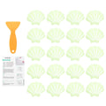 20Pcs Shell Non-Slip Bathtub Stickers with Scraper – Green