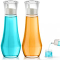 VITVITI Glass Mouthwash Dispenser with Cup | 8.8oz Clear Refillable Bottle