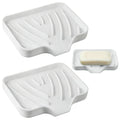 WENXINWIN 2Pcs Silicone Soap Dish, Soap Dish with Drainage,White - image 1