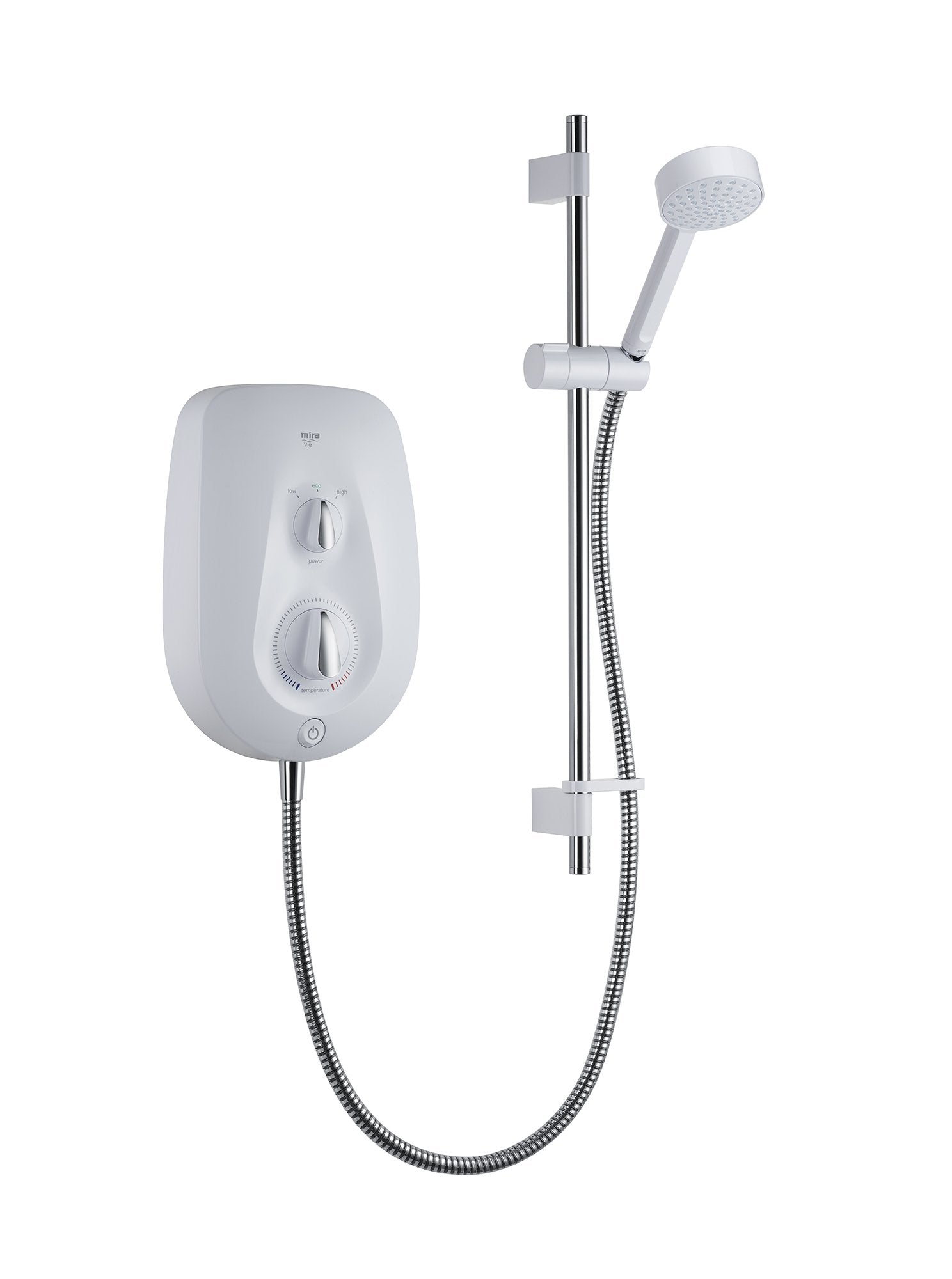 Mira Vie 9.5 kW Electric Shower - White/Chrome Bathroom Unit