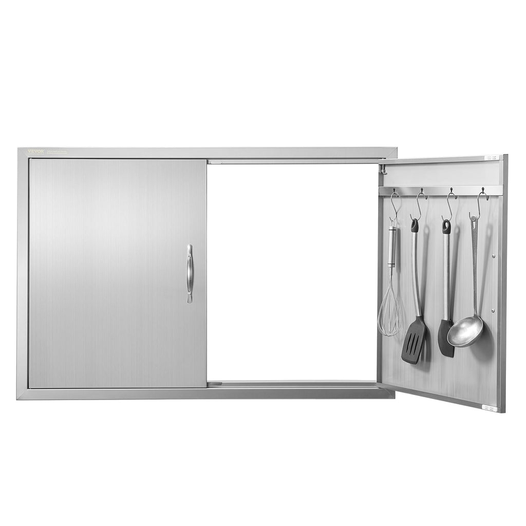 VEVOR BBQ Access Door | 39x26 Inch Stainless Steel Double Kitchen Door