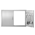 VEVOR BBQ Access Door | 39x26 Inch Stainless Steel Double Kitchen Door