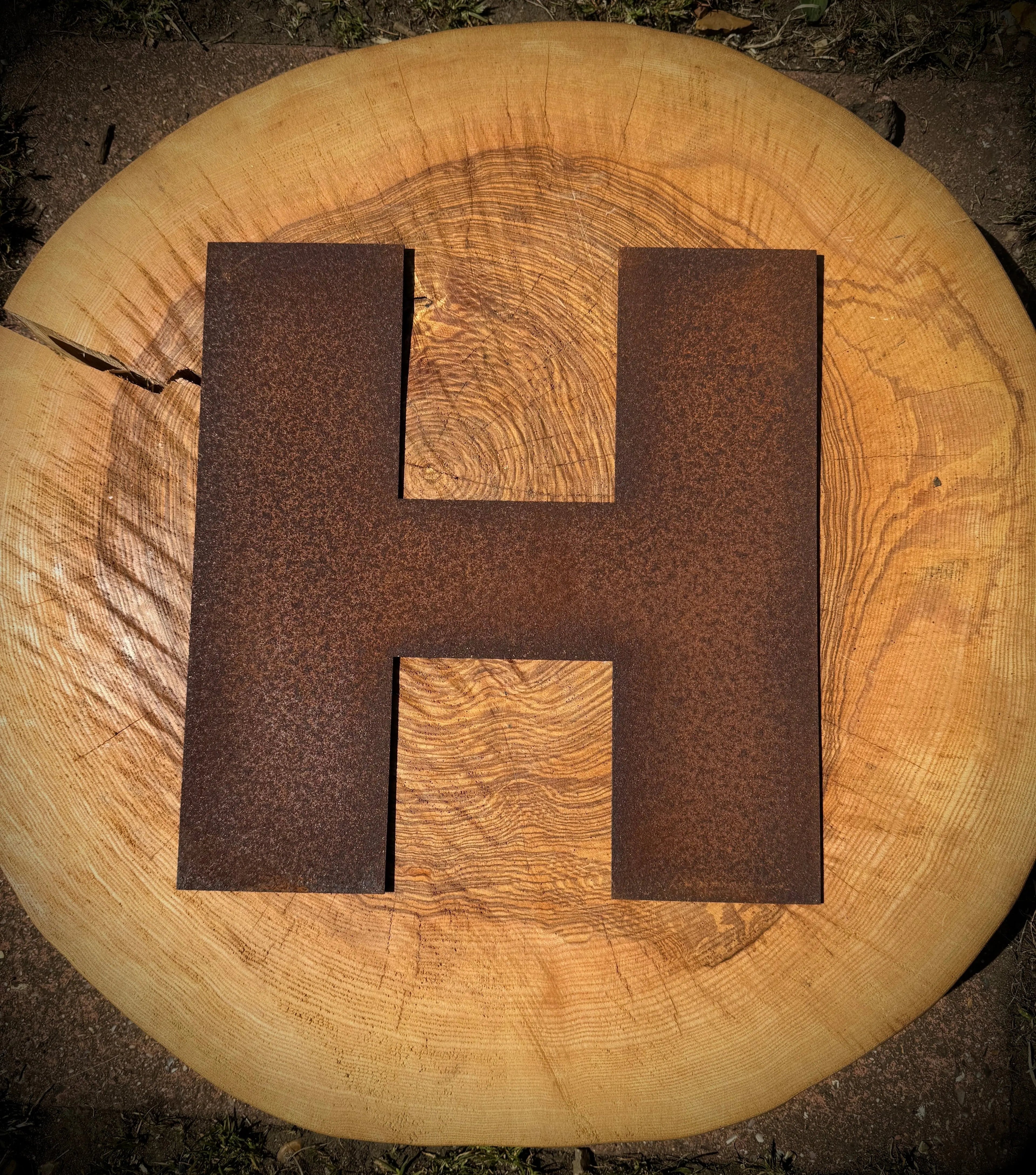 12-Inch Rusty Metal Letters by Rustic Warehouse Norfolk | Industrial Signage