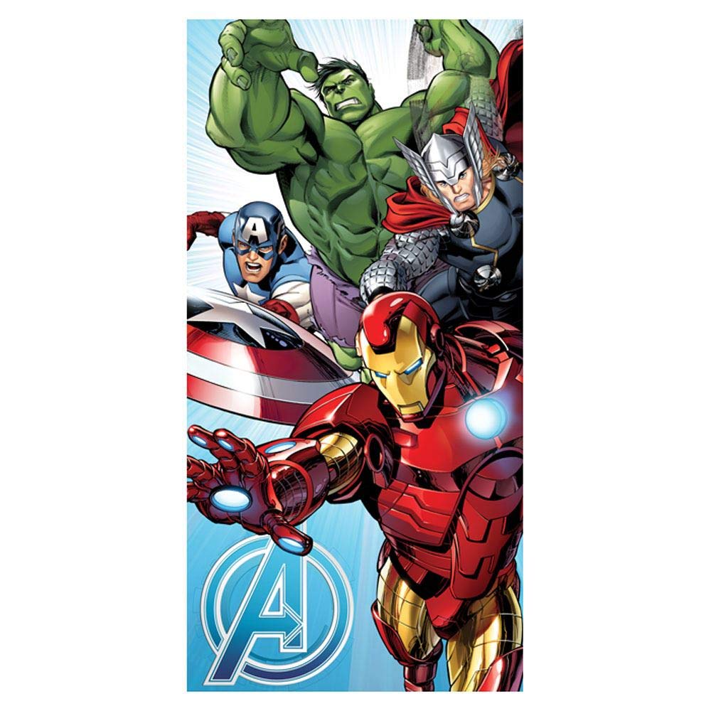 Marvel Avengers Cotton Beach Towel – Captain America & Hulk – 70x140cm