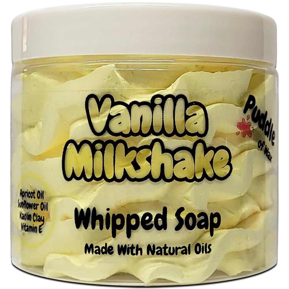 Jolof Store Vanilla Milkshake Whipped Soap Body Wash with Kaolin Clay