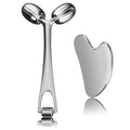 Yeamon Metal Face Roller and Gua Sha Massage Tool for Facial Skin Care