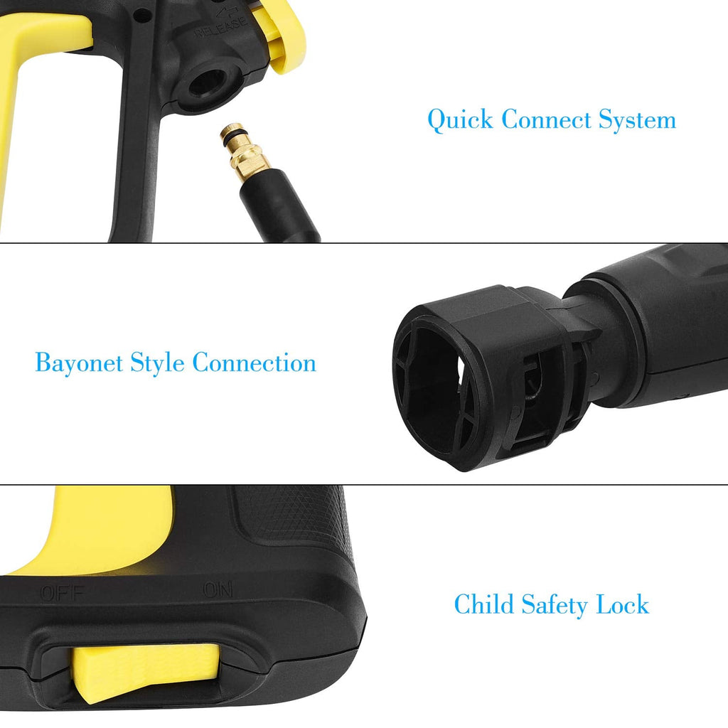 Jajadeal Pressure Washer Gun & Spray Lance Kit for Karcher K2-K7
