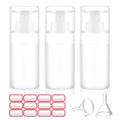 Jiulory Acetone Dispenser - 3 Pack Push Down Pump Bottles, 100ml