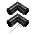 Jolof Store 2pcs Adjustable Curtain Rod Corner Connector, 1 Inch, Black