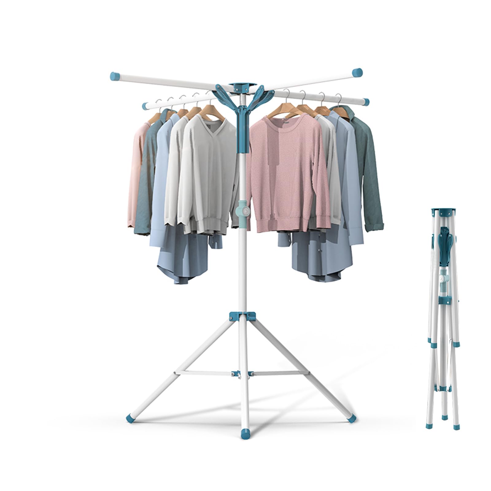 AISIR Foldable Clothes Drying Rack | 4-Arm Adjustable Laundry Airer