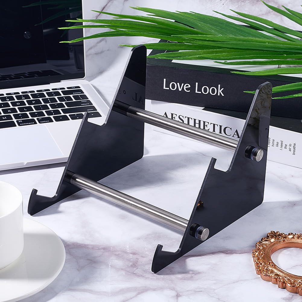 CRASPIRE Acrylic Keyboard Display Stand 2-Tier Portable Keyboard Display Shelf Black Display Keyboard Holder Removable Keyboard Storage Holder for - image 4