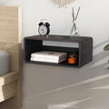 WDSHIYI Wood Floating Nightstand – Modern Wall Mounted Side Table, Black