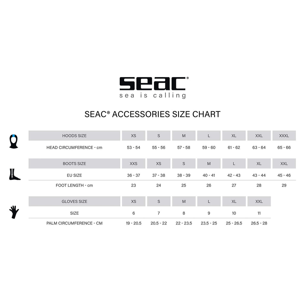 SEAC Pro HD 6mm Neoprene Wetsuit Boots with Side Zipper - Large