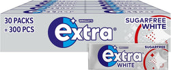 Wrigley's Extra White Peppermint Sugar Free Gum - 30 Packs (300 Pcs)