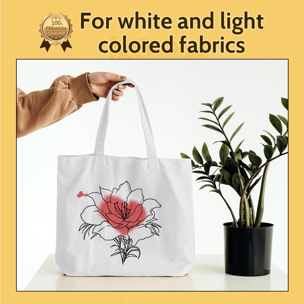 TransOurDream Light T-Shirt Transfer Paper | 100 Sheets A4 Iron On HTV