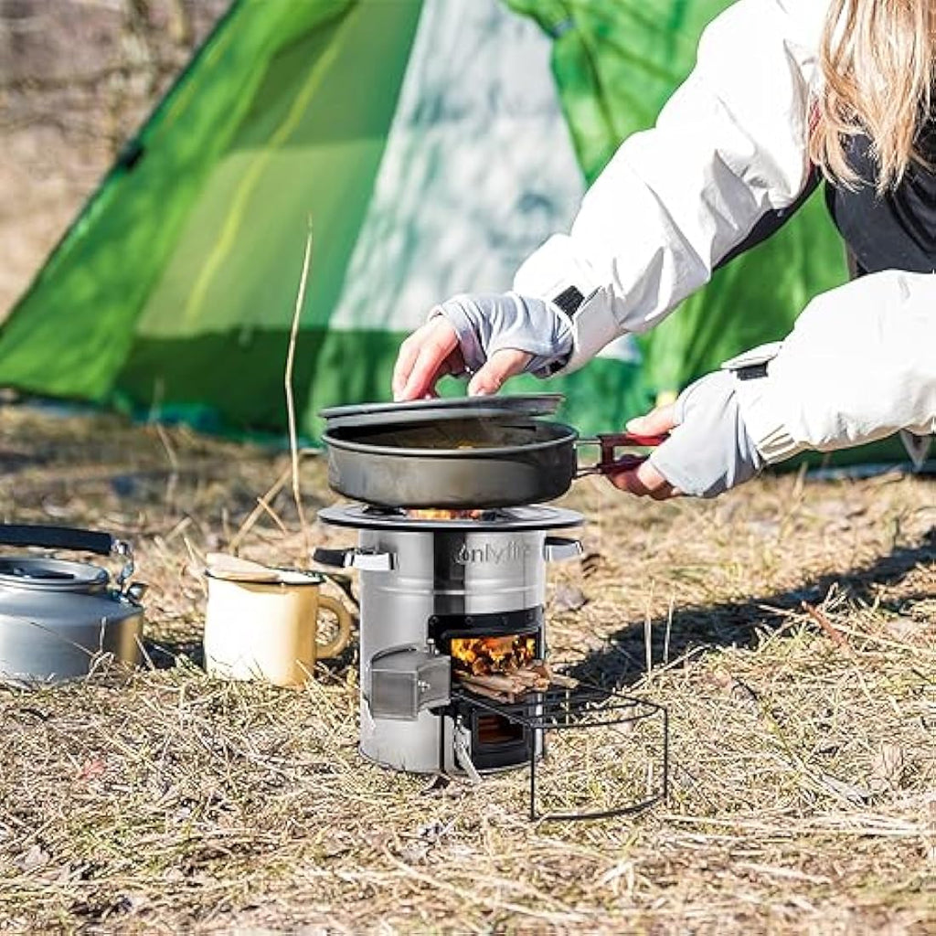 Stainless Steel Rocket Stove – Portable Wood Burning Camp Stove
