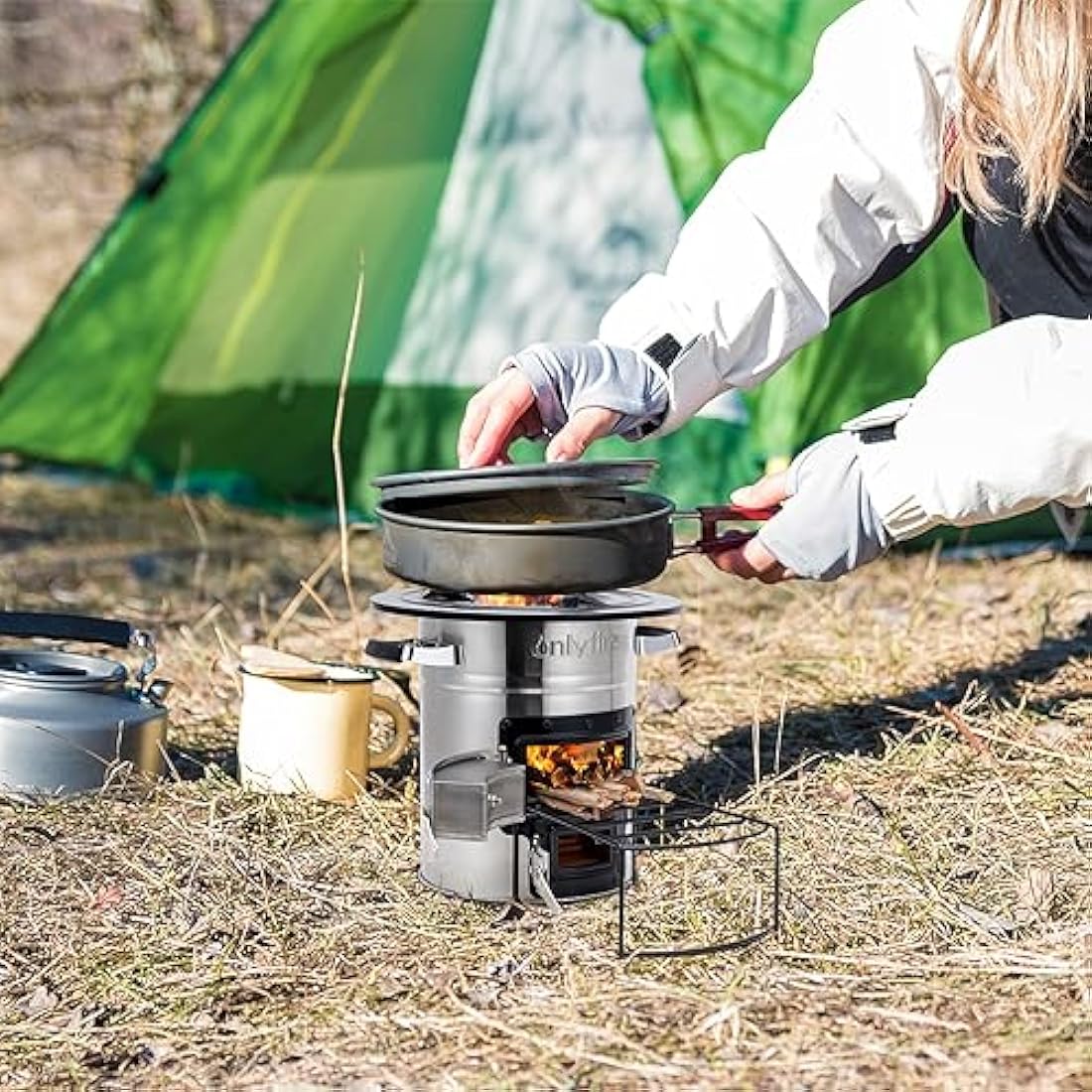 Stainless Steel Rocket Stove – Portable Wood Burning Camp Stove