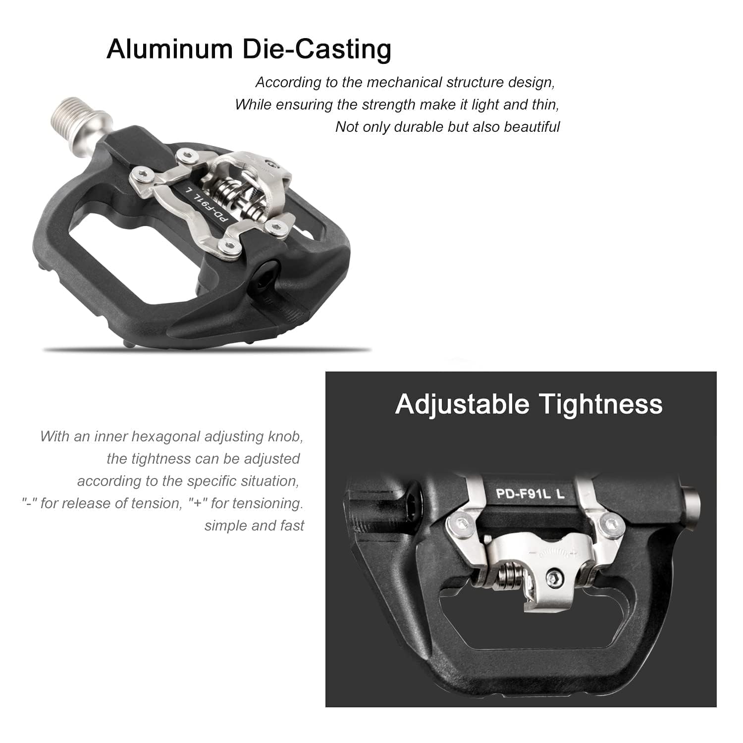 Dual Platform MTB Pedals | Clipless & Flat Nylon Fiber