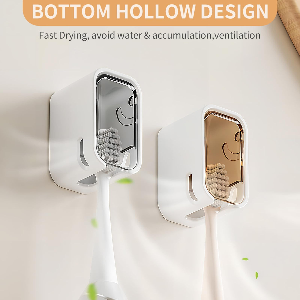 Wall Mounted Toothbrush Holders for Bathroom