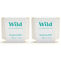 Wild Natural Refillable Deodorant Duo Pack – Fresh Cotton & Sea Salt