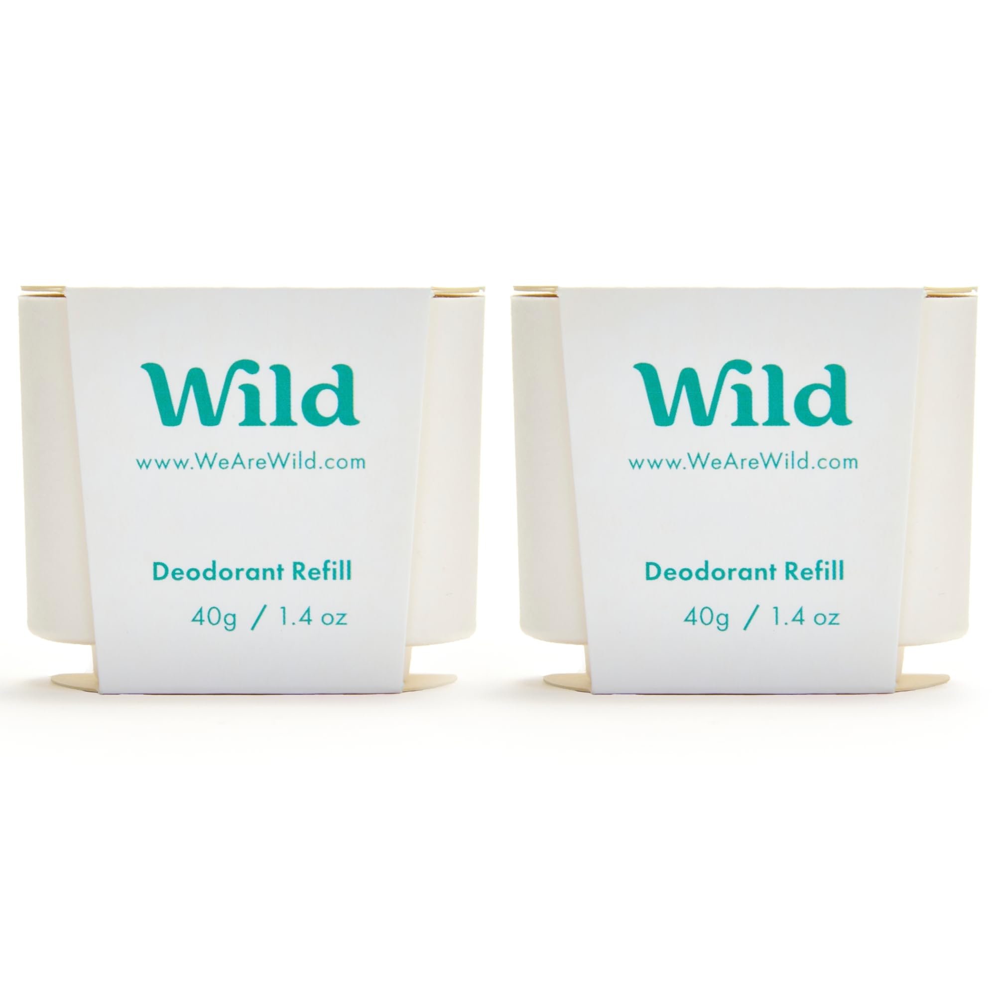 Wild Natural Refillable Deodorant Duo Pack – Fresh Cotton & Sea Salt