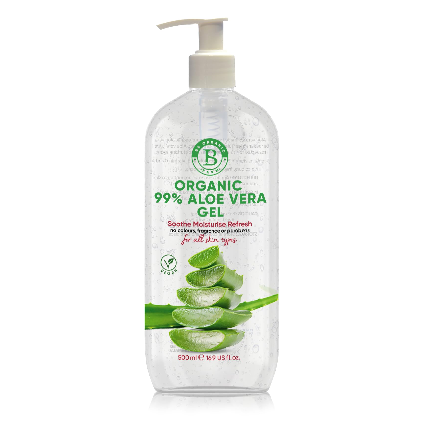 Organic Aloe Vera Gel – 100% Pure Moisturiser for Face & Body