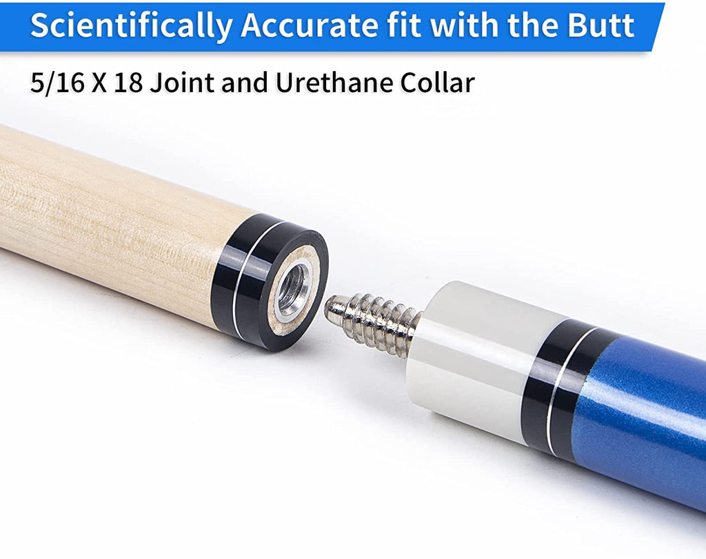 Horse Pool Cue Sticks Set of 4 | 58 Inch White Boxwood Cues